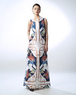 Horse Printed Sleeveless Dress