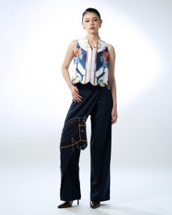 Embroidered Wrap Pants